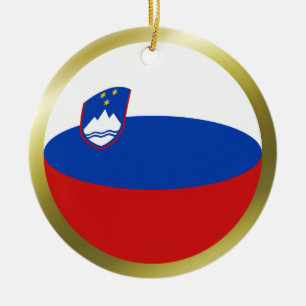 De Cerâmica Ornamento da Bandeira da Eslovênia