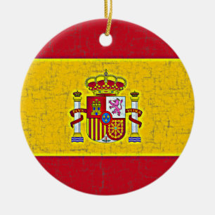 De Cerâmica Ornamento da BANDEIRA da ESPANHA
