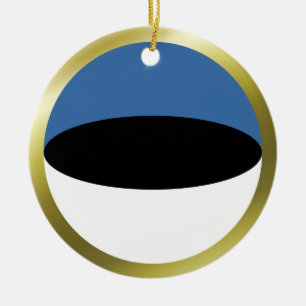 De Cerâmica Ornamento da Bandeira da Estônia