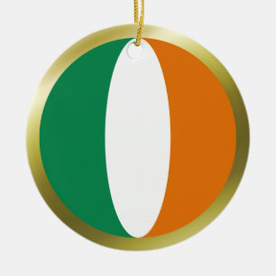 De Cerâmica Ornamento da Bandeira da Irlanda