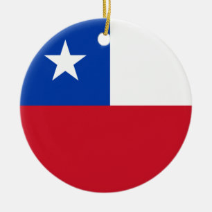 De Cerâmica Ornamento da bandeira do Chile