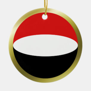 De Cerâmica Ornamento da Bandeira do Iêmen