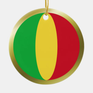 De Cerâmica Ornamento da Bandeira do Mali