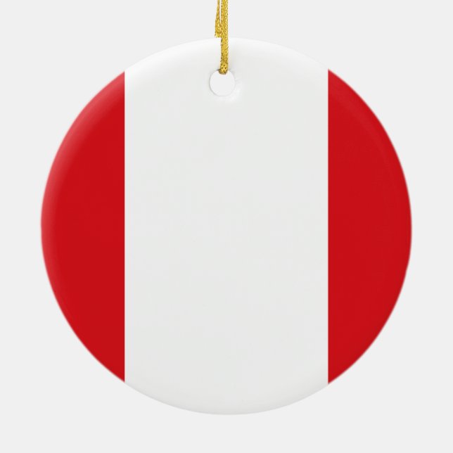 De Cerâmica Ornamento da Bandeira do Peru (Traseira)