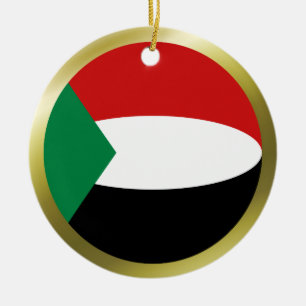 De Cerâmica Ornamento da Bandeira do Sudão