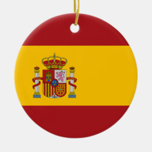 De Cerâmica Ornamento da bandeira nacional da espanha