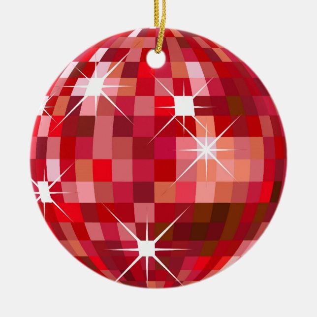 De Cerâmica Ornamento da bola do disco do Natal (Frente)
