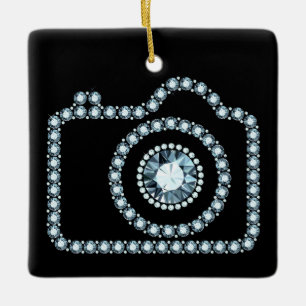 De Cerâmica Ornamento da Câmera Bling