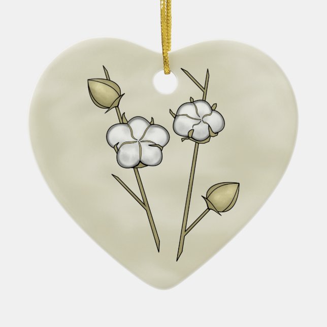 De Cerâmica Ornamento da cápsula do algodão (Frente)