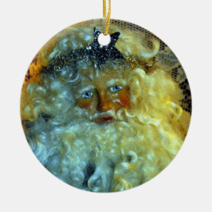 De Cerâmica Ornamento da cara do papai noel