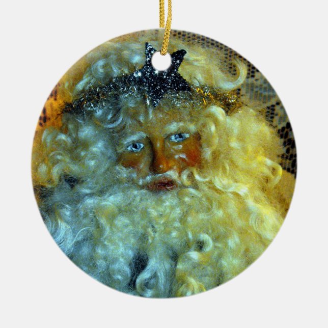 De Cerâmica Ornamento da cara do papai noel (Frente)