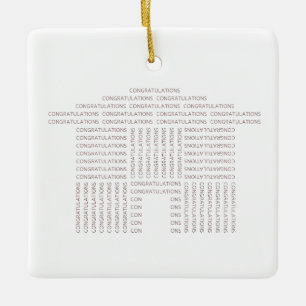 De Cerâmica Ornamento da casa dos parabéns