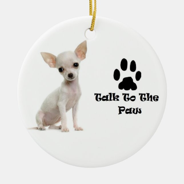 De Cerâmica Ornamento da chihuahua (Frente)