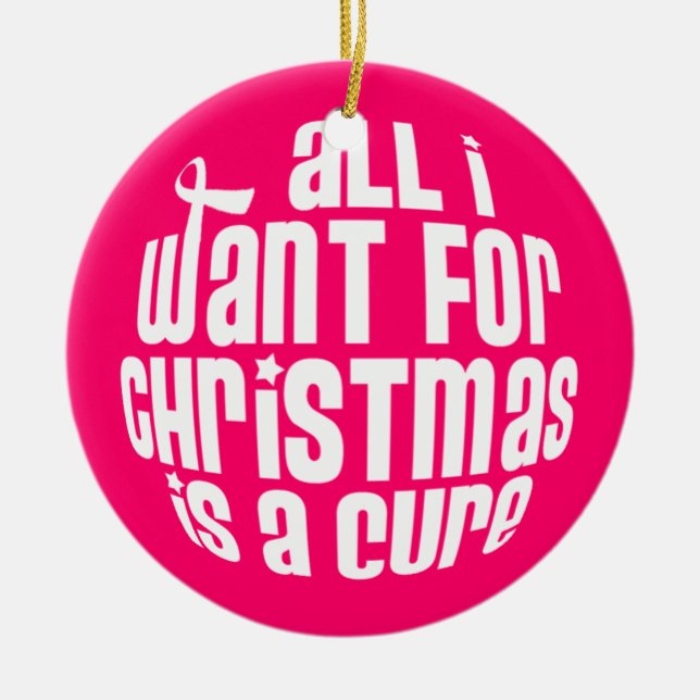 De Cerâmica Ornamento da consciência do cancro da mama (Frente)