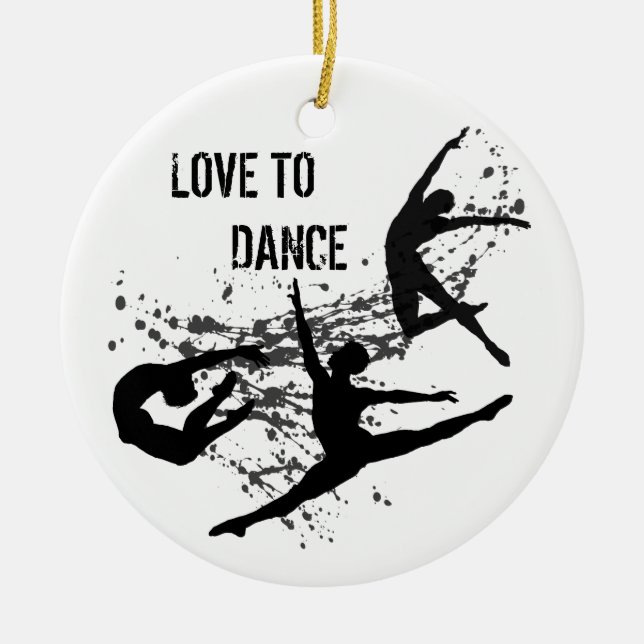 De Cerâmica Ornamento da dança (customizável) (Frente)
