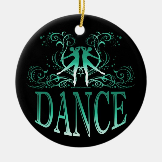 De Cerâmica Ornamento da dança (verde) (Frente)