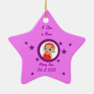 De Cerâmica Ornamento da estrela do bebê