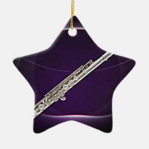 De Cerâmica Ornamento da estrela do músico da flauta ou do