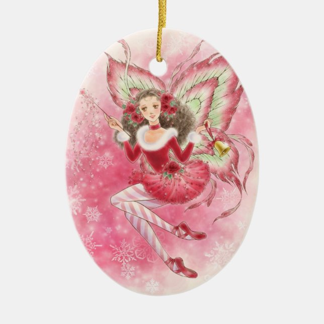 De Cerâmica Ornamento da fada do Natal (Frente)