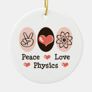De Cerâmica Ornamento da física do amor da paz