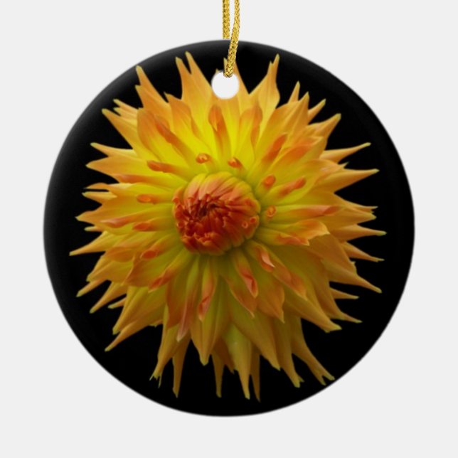 De Cerâmica Ornamento da Flor Amarela (Frente)