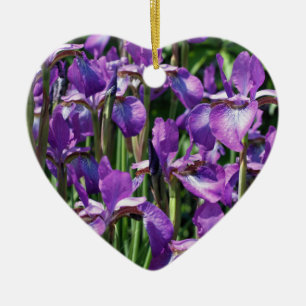 De Cerâmica Ornamento da Flor em Roxo
