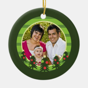 De Cerâmica Ornamento da foto das árvores do Feliz Natal
