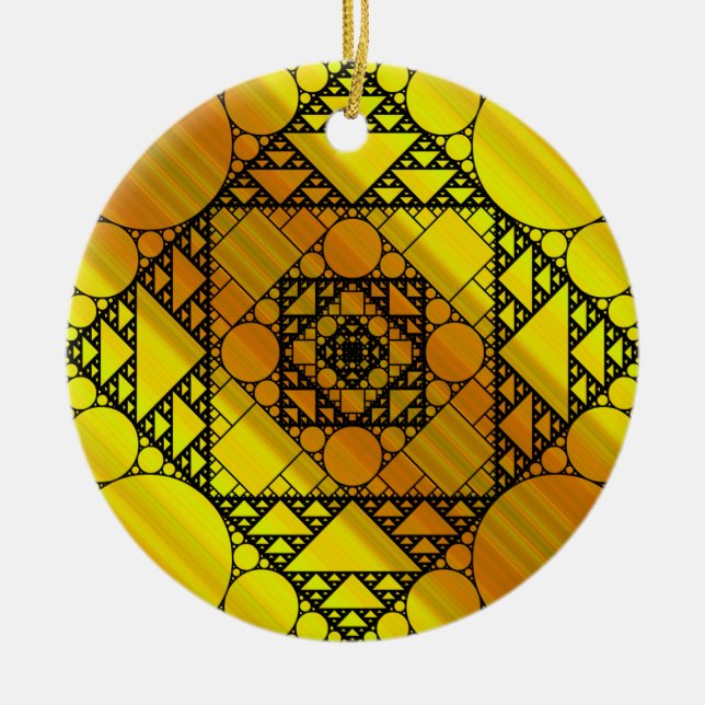De Cerâmica Ornamento da geometria do Fractal (Frente)