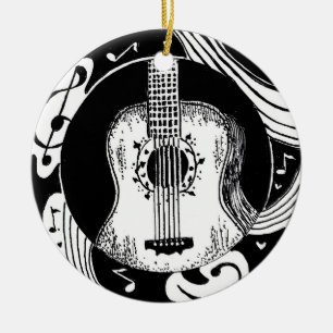 De Cerâmica Ornamento da guitarra
