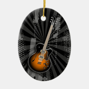 De Cerâmica Ornamento da guitarra do Grunge