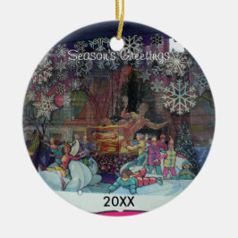 De Cerâmica Ornamento da Janela da Loja da Cidade