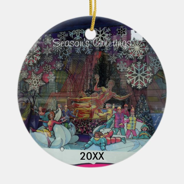 De Cerâmica Ornamento da Janela da Loja da Cidade (Frente)