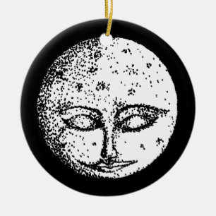 De Cerâmica Ornamento da lua do sono