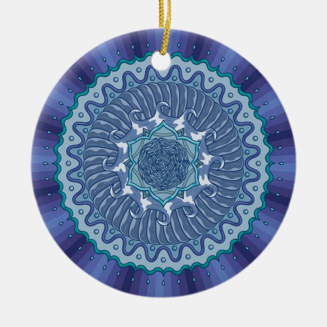 De Cerâmica Ornamento da mandala da água (Frente)