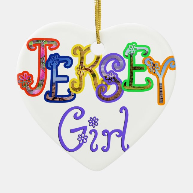 De Cerâmica Ornamento da menina do jérsei (Frente)