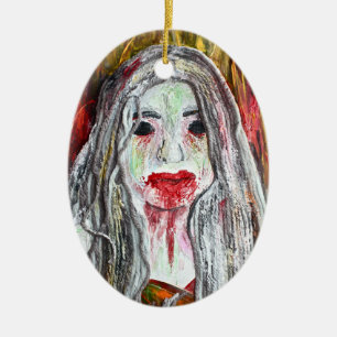 De Cerâmica Ornamento da menina do zombi