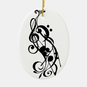 De Cerâmica ornamento da nota da música