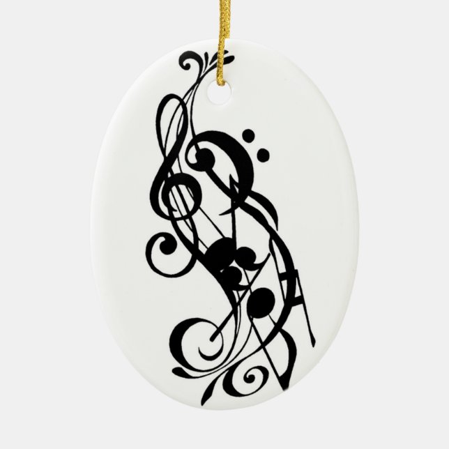 De Cerâmica ornamento da nota da música (Frente)