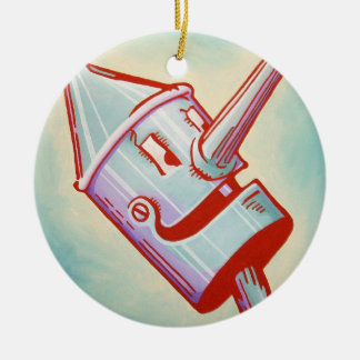 De Cerâmica Ornamento da onça - homem da lata