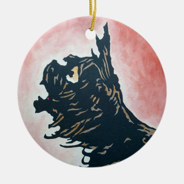 De Cerâmica Ornamento da onça - Toto (Frente)