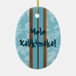 De Cerâmica Ornamento da prancha do vintage da praia do por do