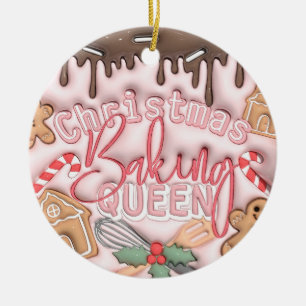 De Cerâmica ornamento da rainha do Natal