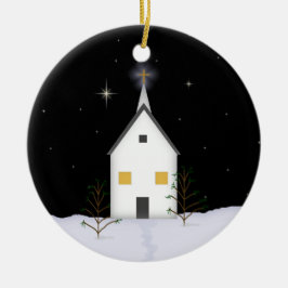 De Cerâmica Ornamento da relembrança do Natal da igreja