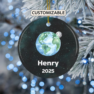 De Cerâmica Ornamento da Terra Personalizado, Sistema Solar, P