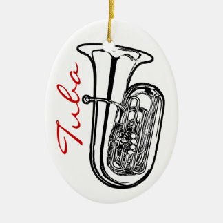 De Cerâmica Ornamento da tuba - Oval
