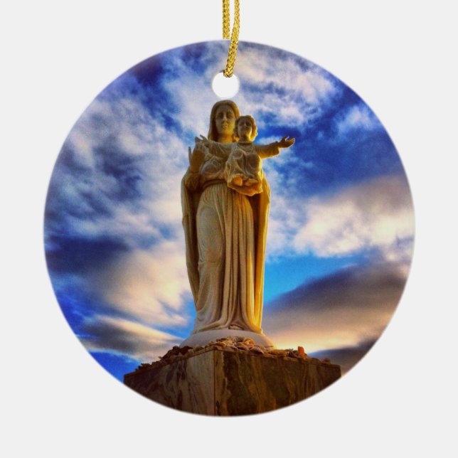 De Cerâmica Ornamento da Virgem Maria (Frente)