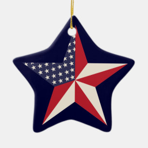 De Cerâmica Ornamento das Estrelas Americanas