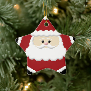 De Cerâmica Ornamento das Estrelas do Pai Natal