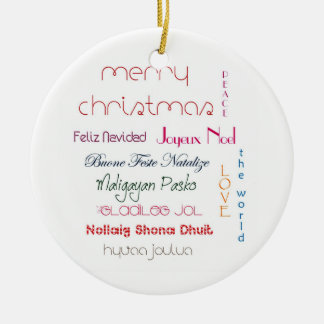 De Cerâmica ornamento das línguas do Natal