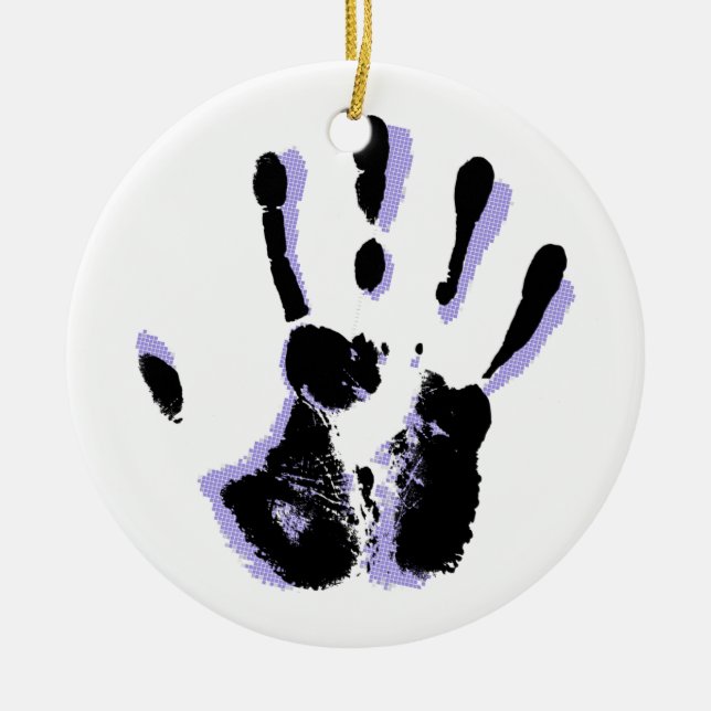 De Cerâmica Ornamento das mãos amiga (Frente)